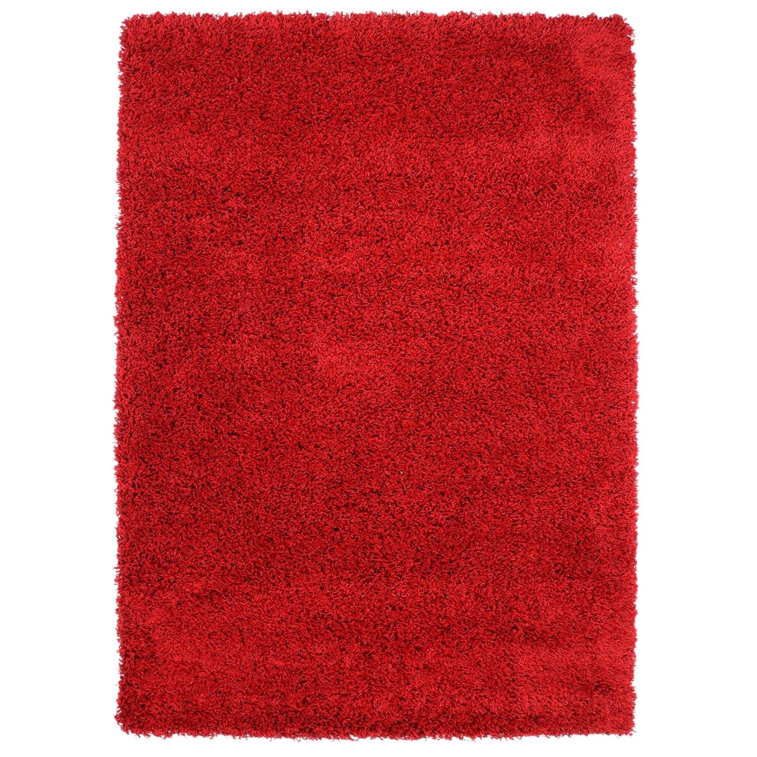 Vloerkleed Shaggy Plus 958 Red — hoekdetail