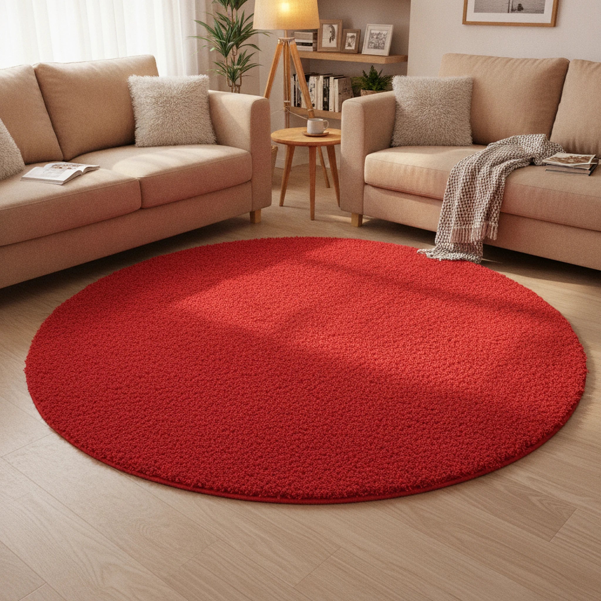Vloerkleed Shaggy Plus 958 Rood - Sfeerbeeld