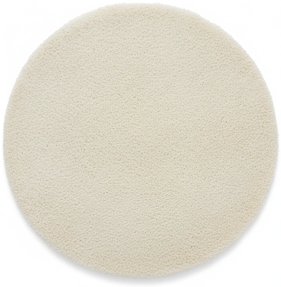 Vloerkleed Shaggy Plus 963 White 120 cm - Vooraanzicht