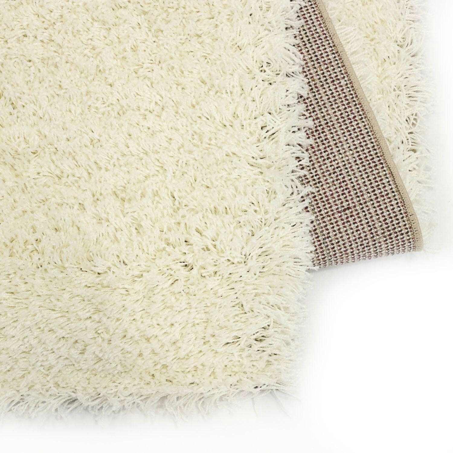 Vloerkleed Shaggy Plus 963 White — bovenaanzicht