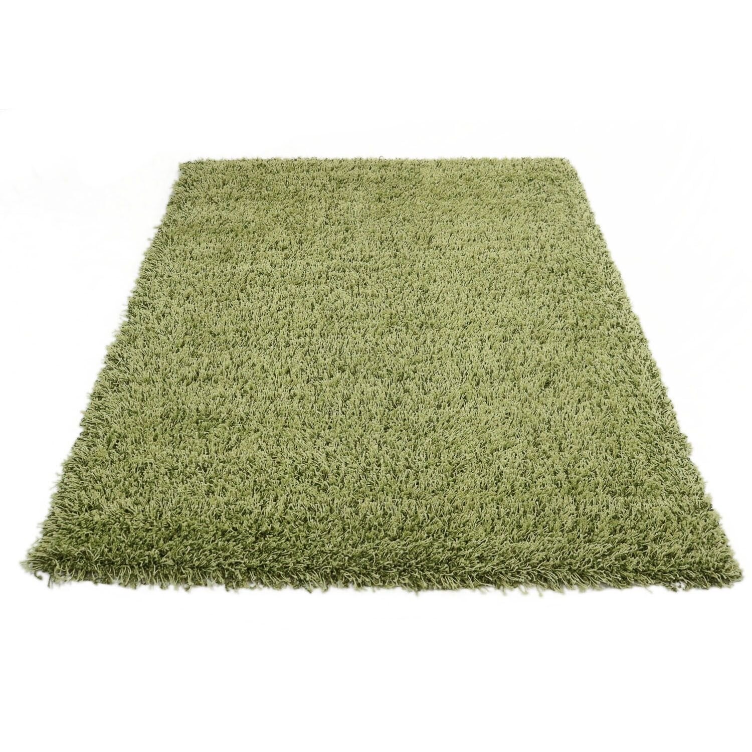 Vloerkleed Shaggy Plus 965 Green — bovenaanzicht