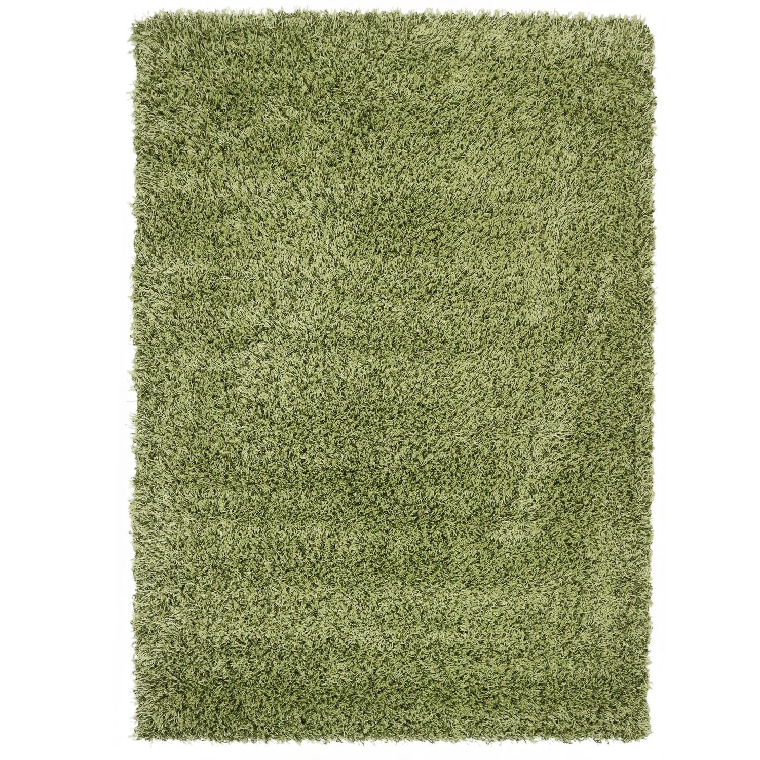 Vloerkleed Shaggy Plus 965 Green — hoekdetail