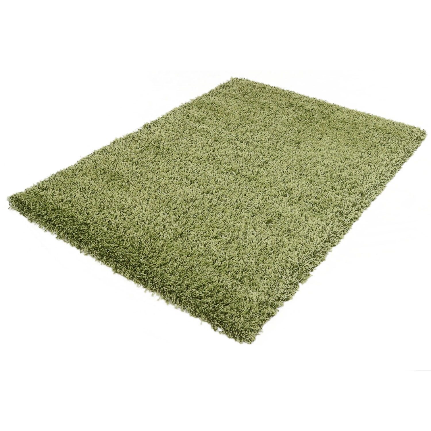 Vloerkleed Shaggy Plus 965 Green — sfeerbeeld interieur